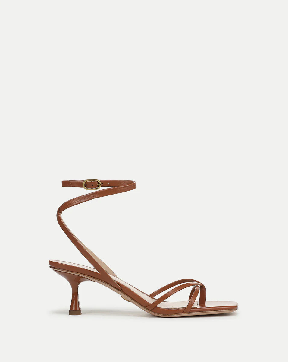 Caterina Leather Ankle-Wrap Sandal