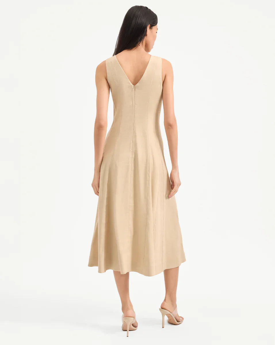 Lou Pleated Midi Dress