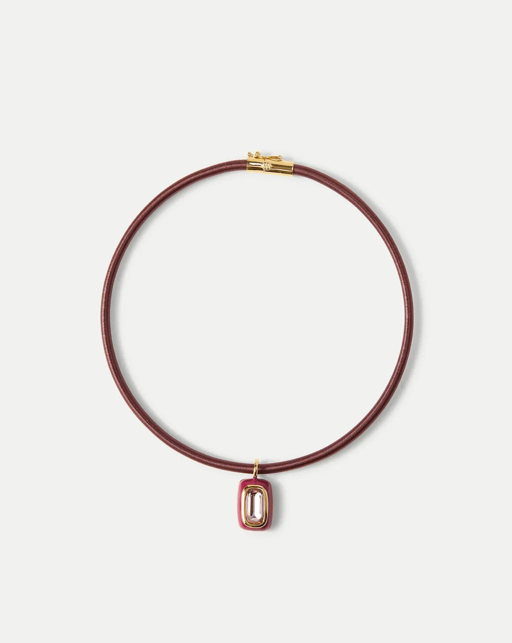 Burgundy Cord Pendant Necklace