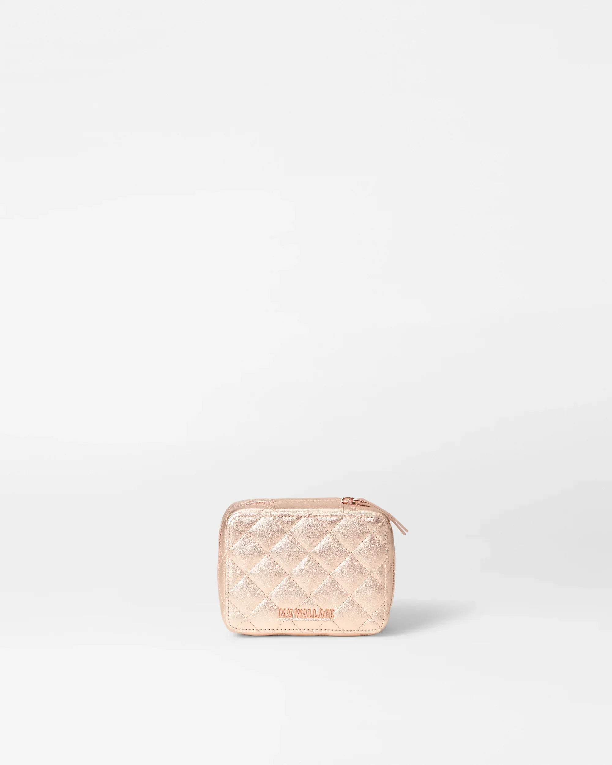 Rose Gold Metallic Leather  Jewelry Box
