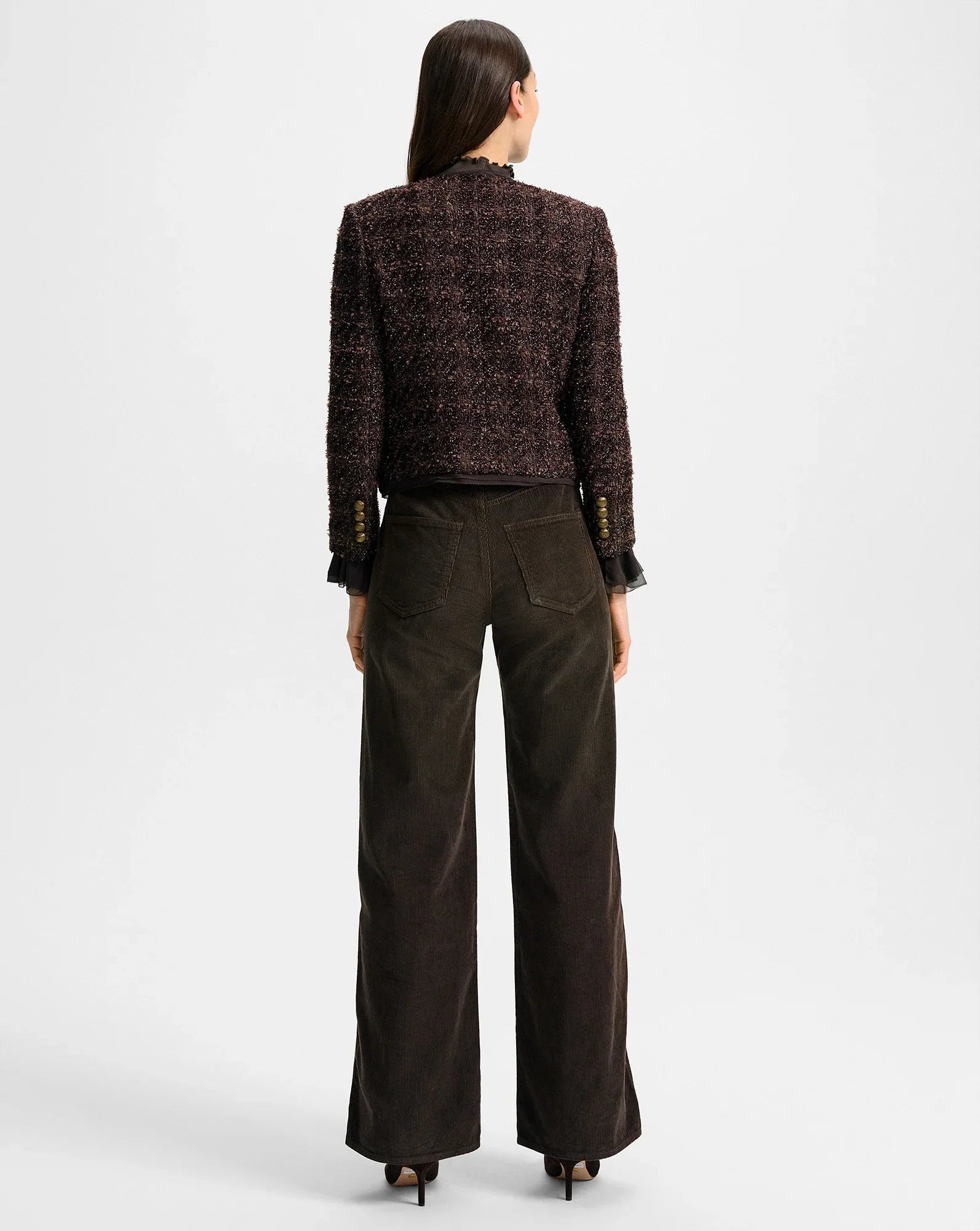 Audrina Metallic Tweed Jacket