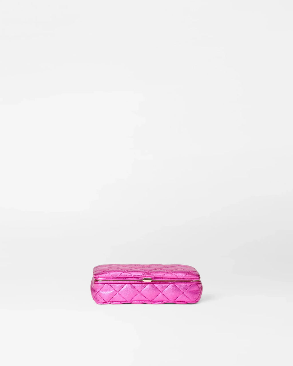 Hot Pink Metallic Leather Medium Retro Frame Case