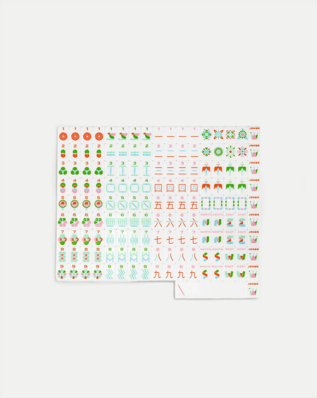 Minimal Mahjong Tile Set