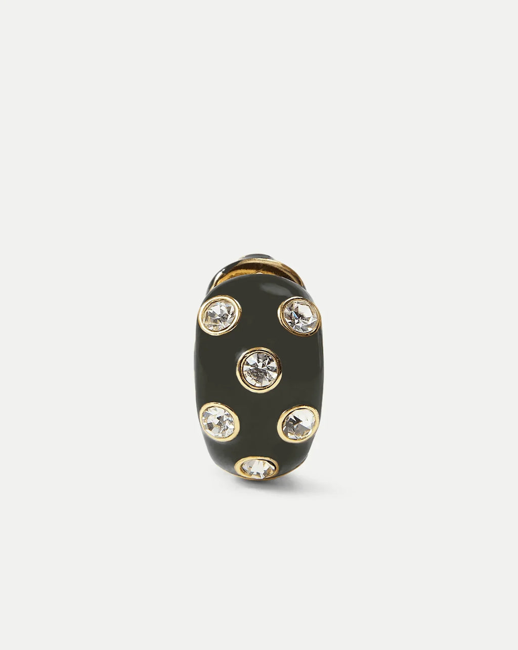 Crystal and Enamel Huggie Hoop