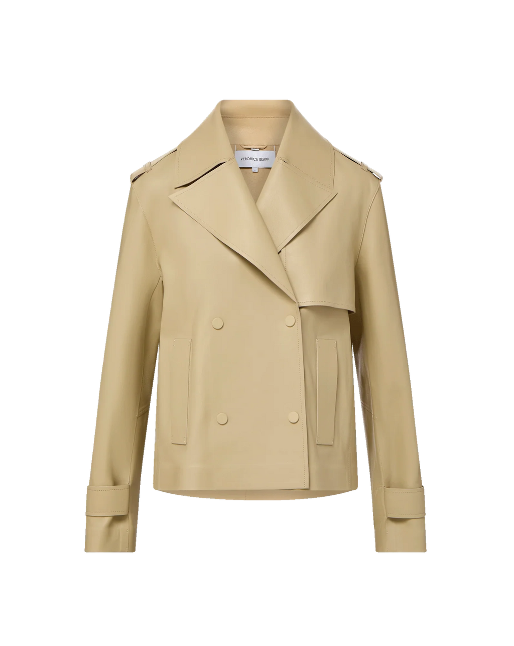 Heathcliff Cropped Leather Trench Coat