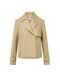 Heathcliff Cropped Leather Trench Coat