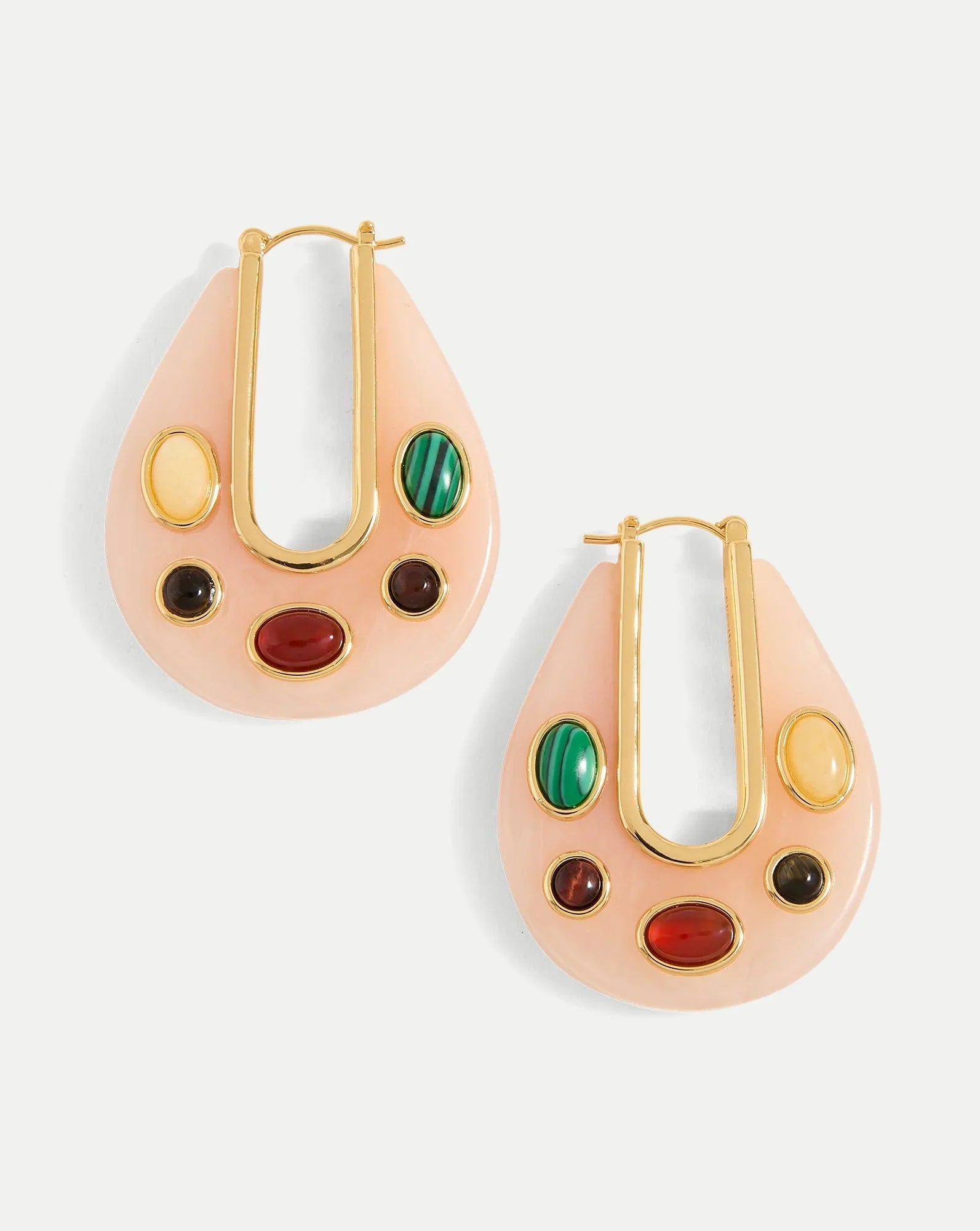 Resin Embellished Drop Hoop