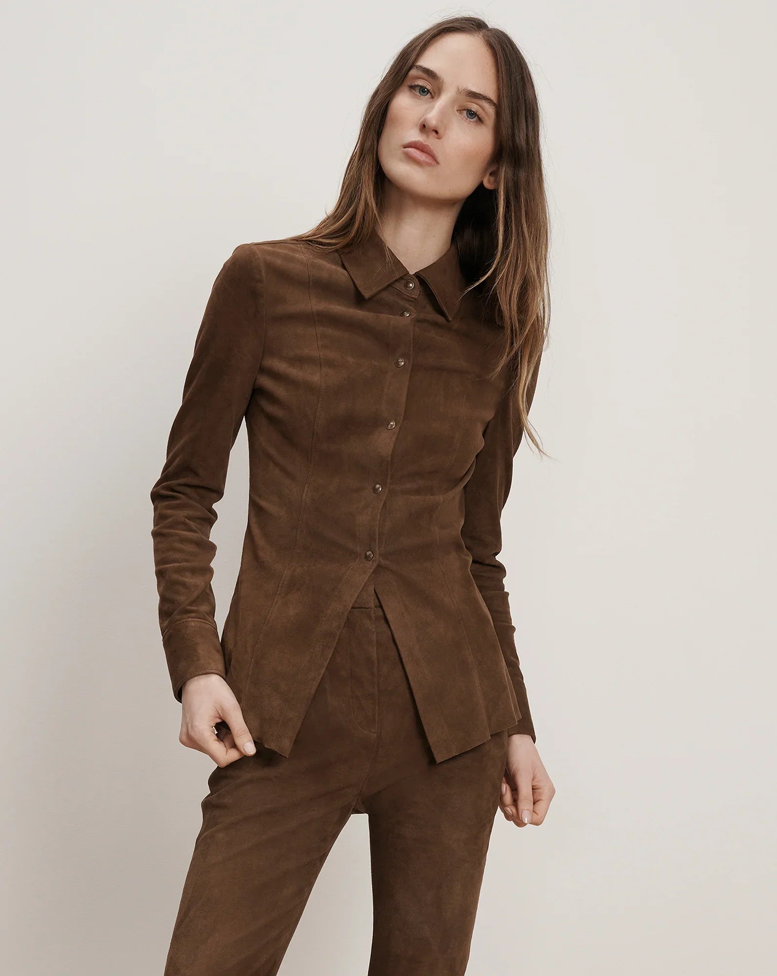 Wittaker Suede Button-Down Shirt