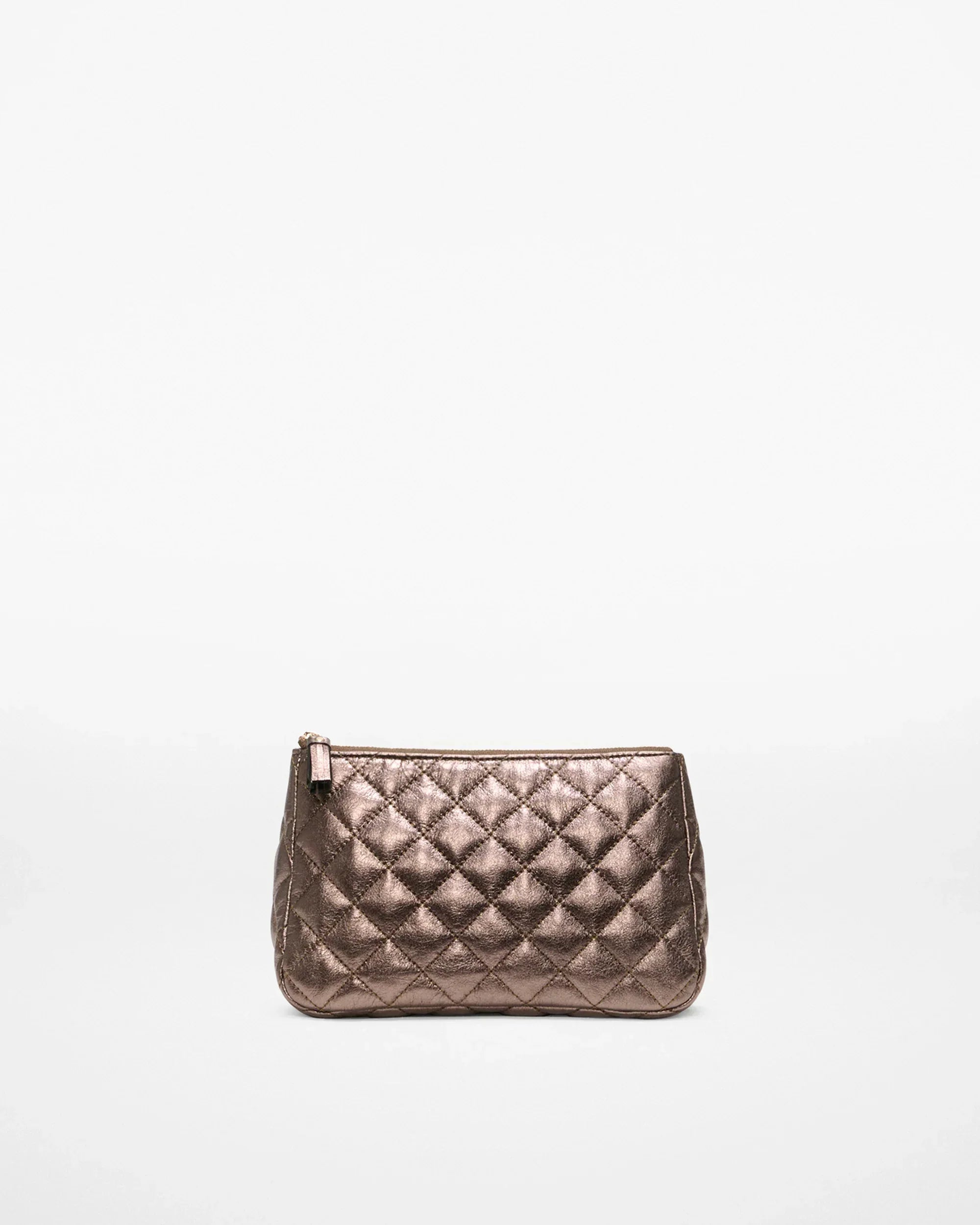 Espresso Metallic Leather Medium Luna Cosmetic