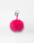 Fuchsia Pom Pom Key Charm