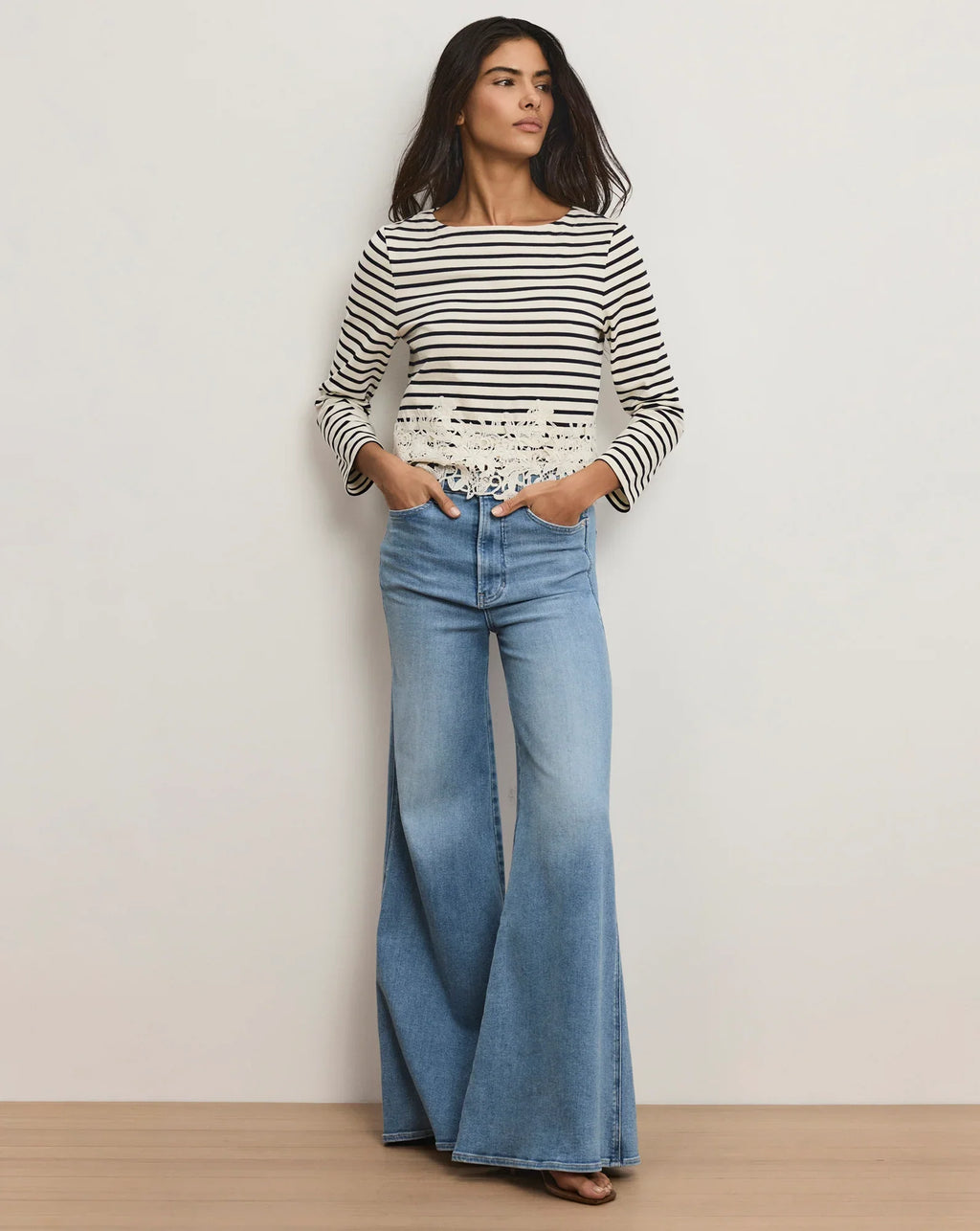 Hovey Striped Lace T-Shirt