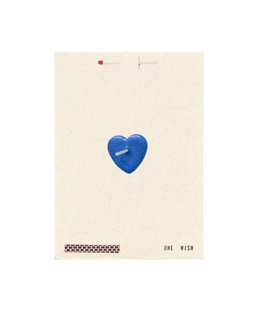 Blue Heart Wish Card