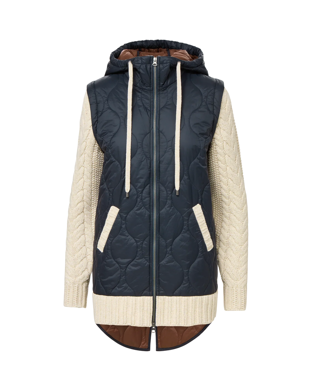 Barrows Knit-Sleeve Quilted Jacket