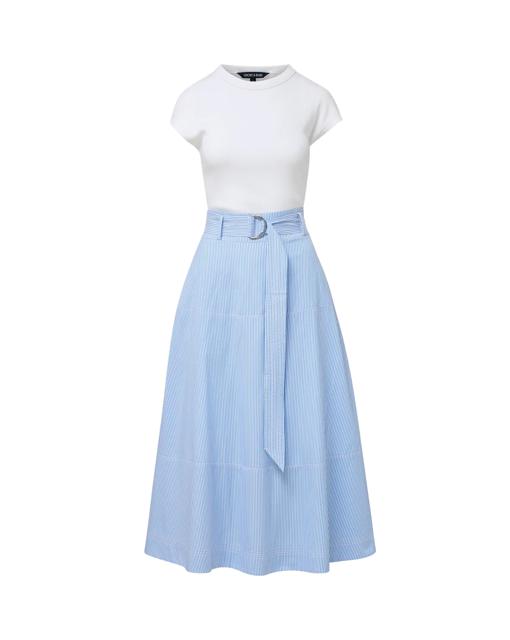 Belmar Mixed-Media Midi Dress