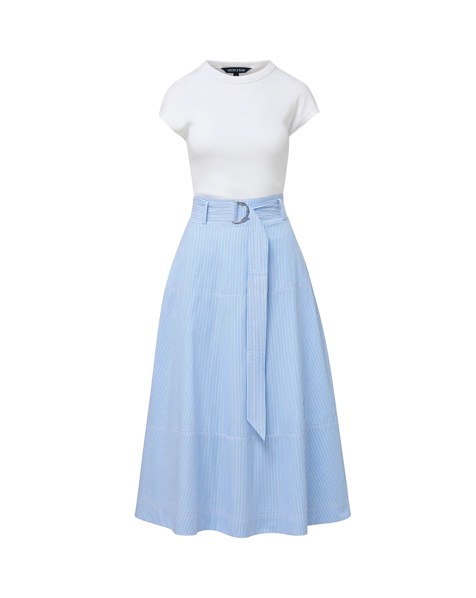 Belmar Mixed-Media Midi Dress
