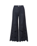Osborne Wide-Leg Eyelet Pant