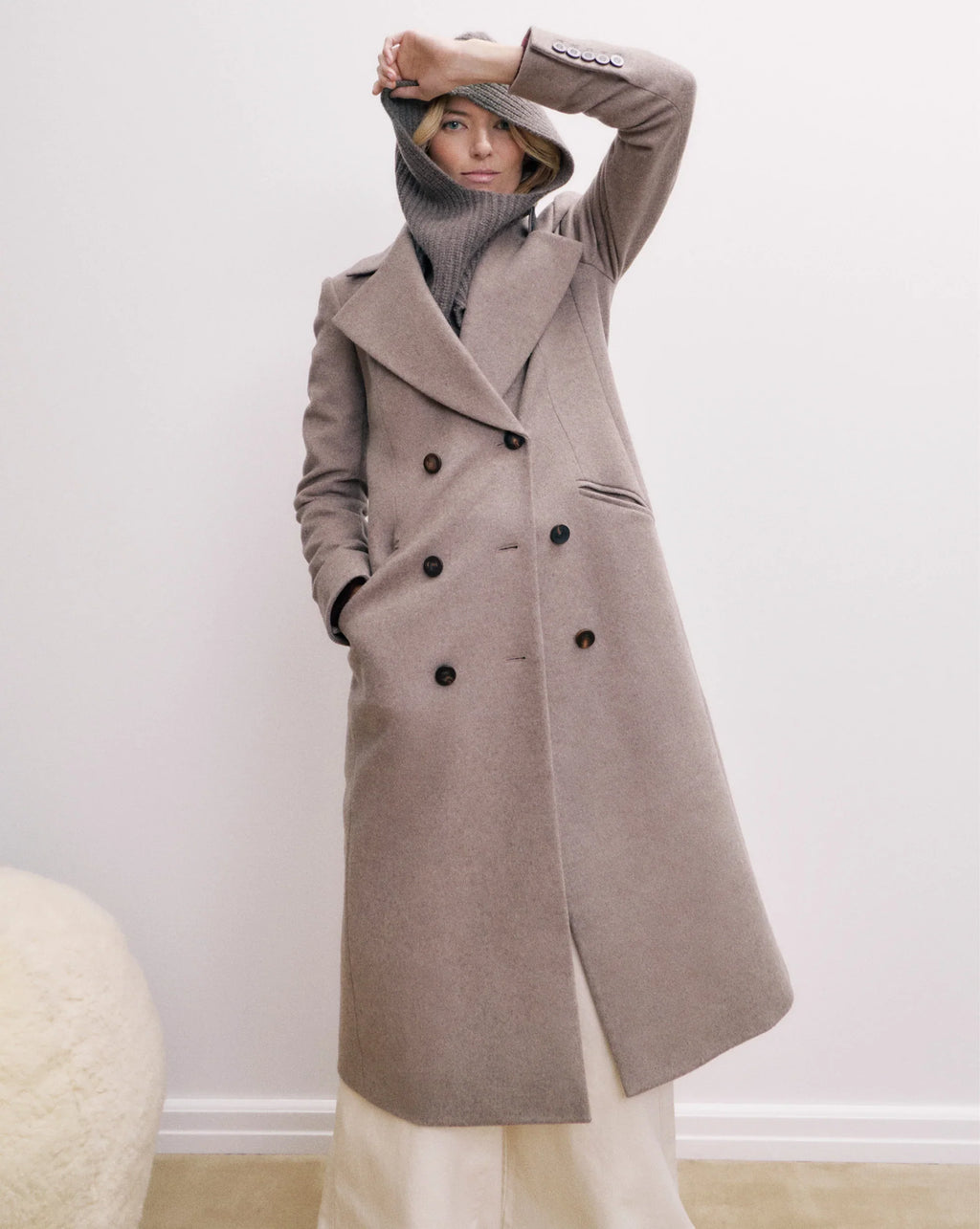 Seth Wool-Cashmere Dickey Coat