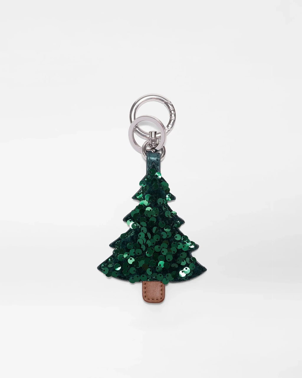 Multi Leather Christmas Tree Key Charm