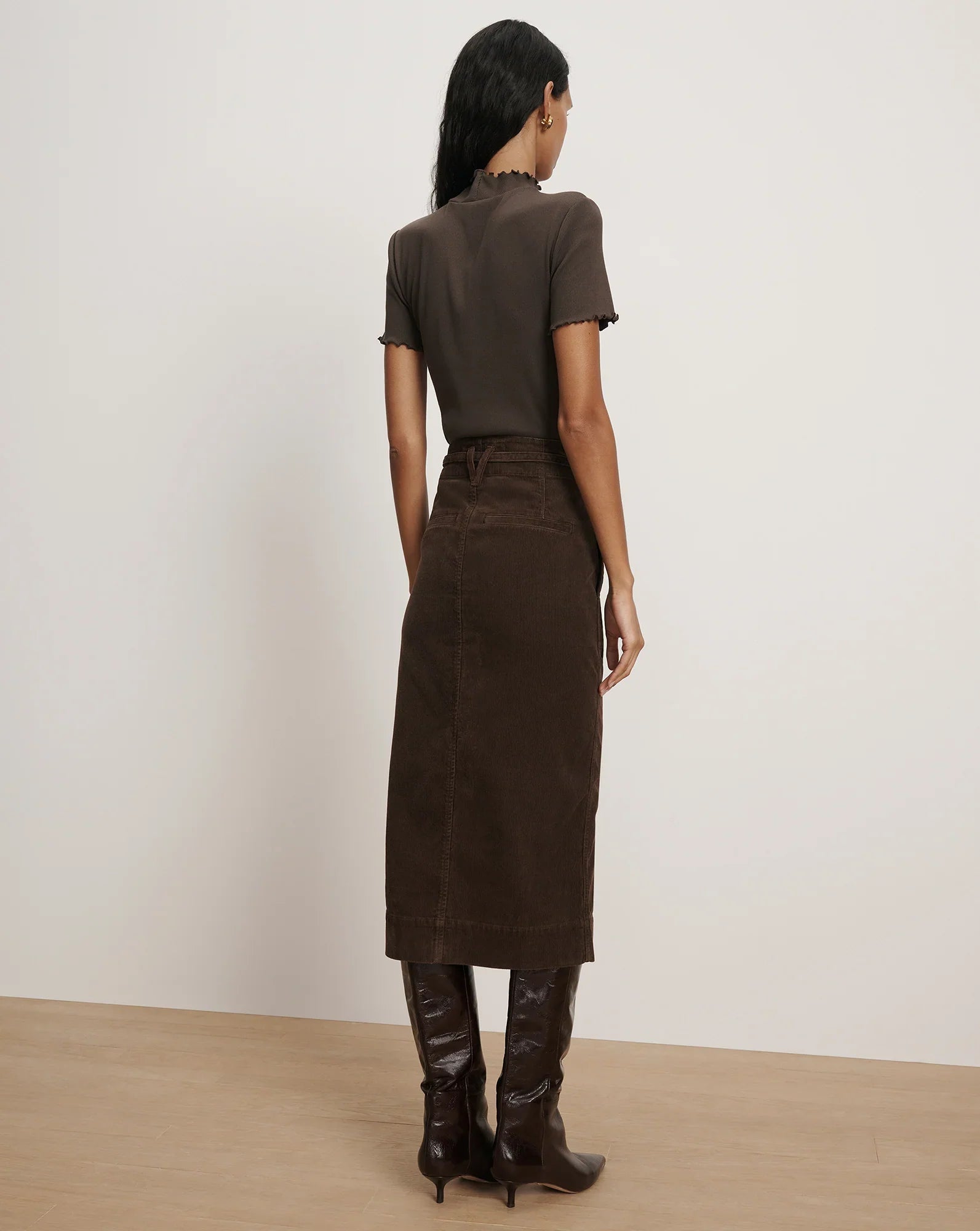 Pavana Corduroy Midi Skirt