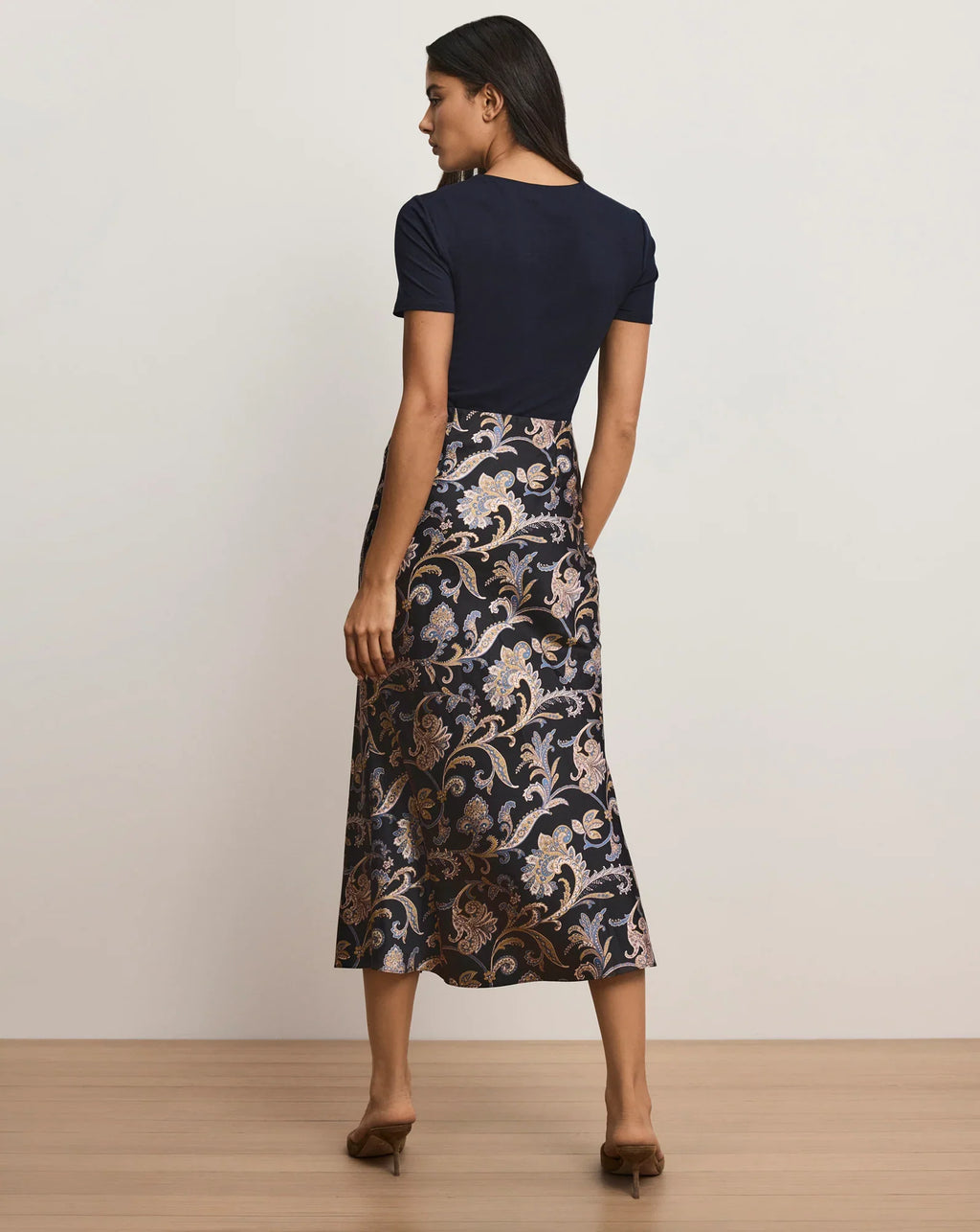 Clover Paisley Midi Skirt