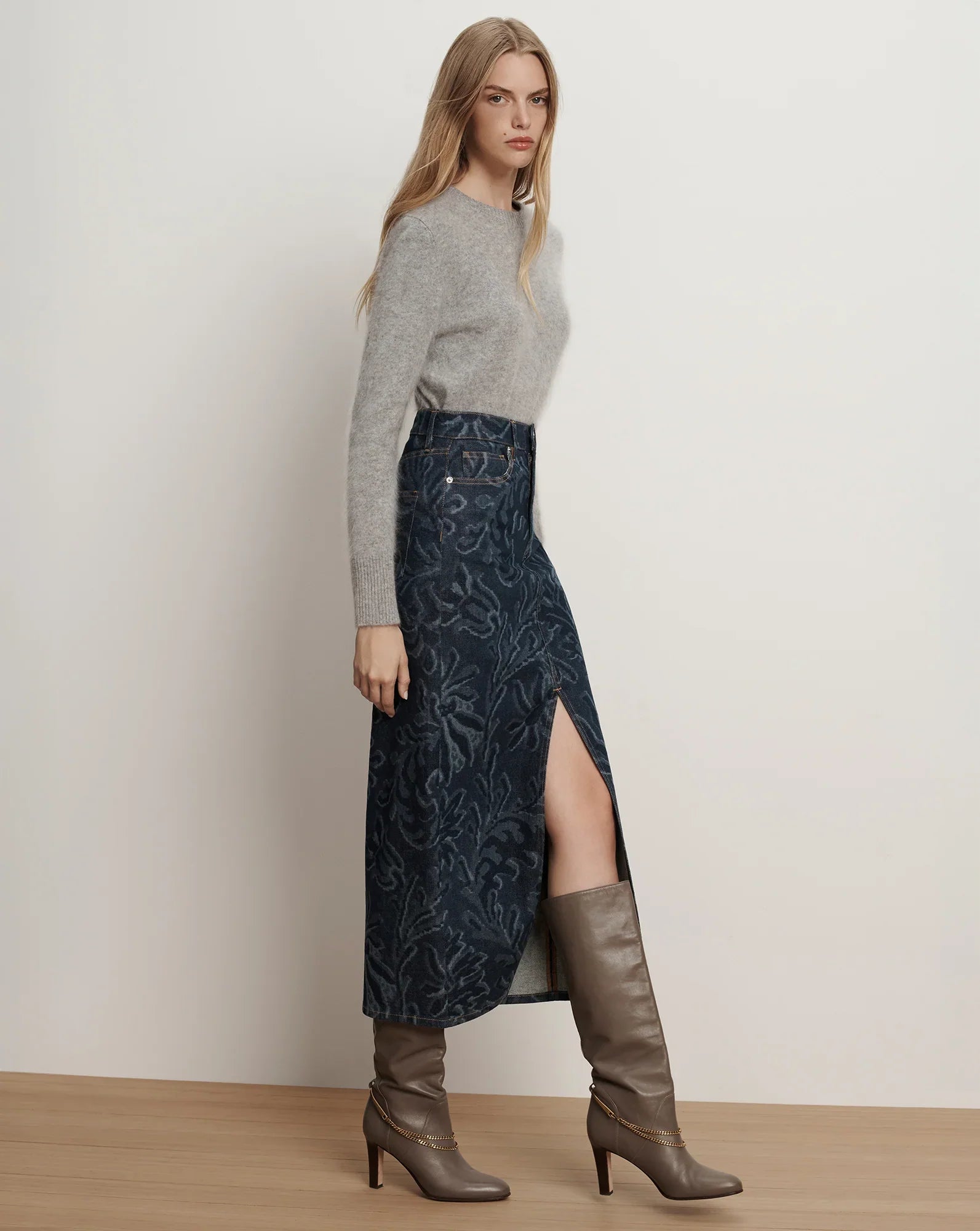 Devorah Denim Maxi Skirt