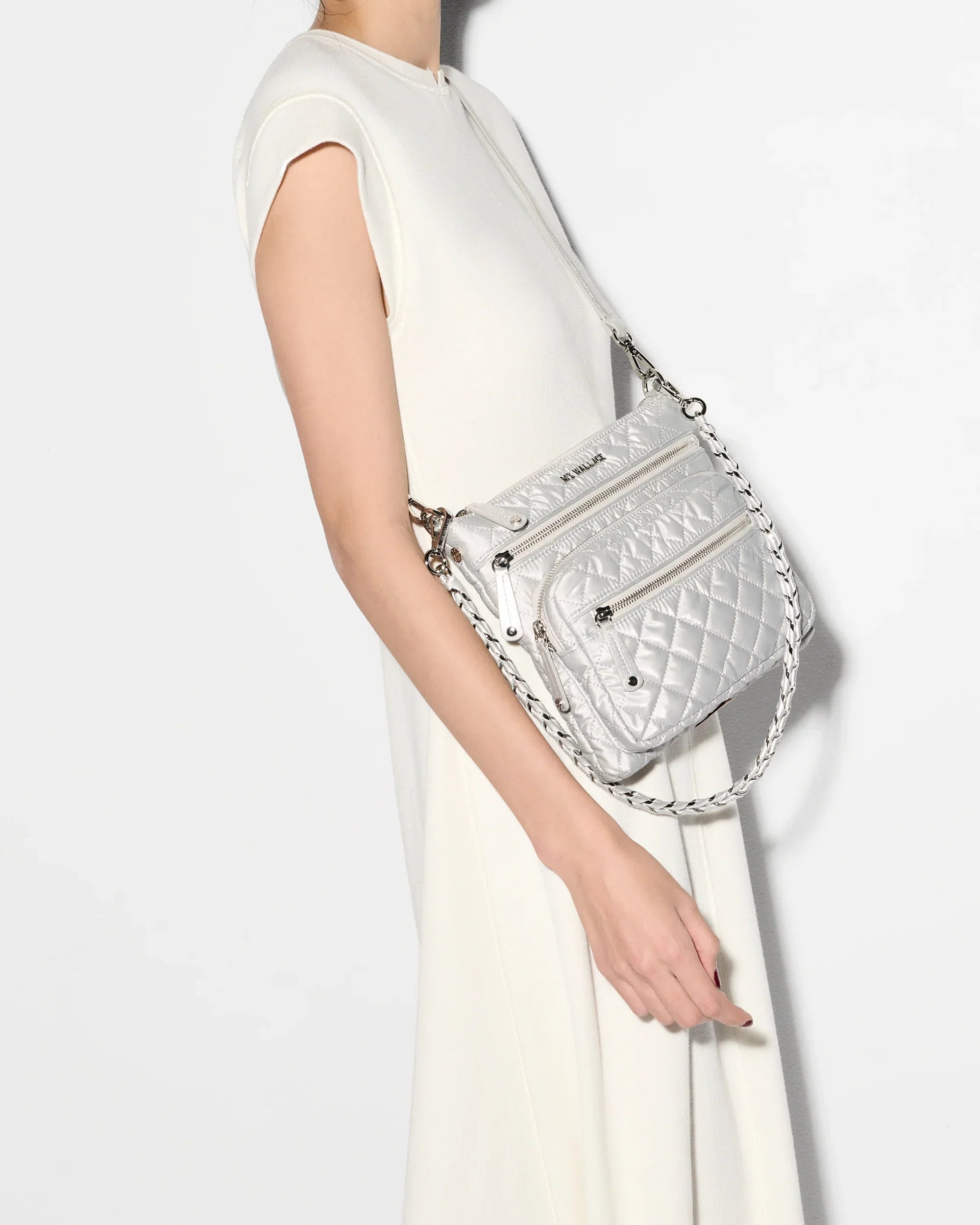 Oyster Metallic Downtown Crosby Crossbody