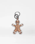Brown Leather Gingerbread Man Key Charm