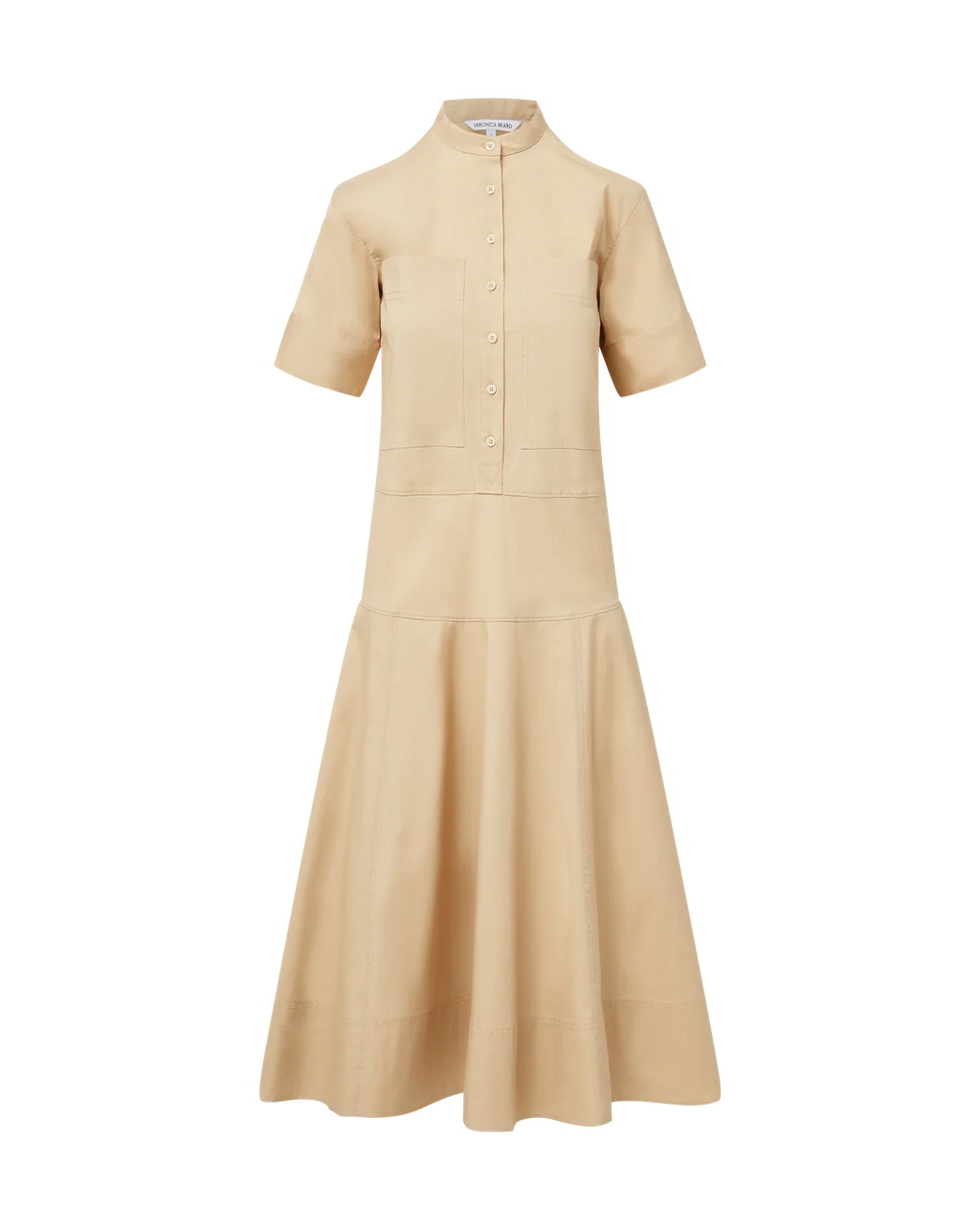 Cam Drop-Waist Midi Shirtdress
