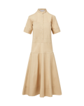 Cam Drop-Waist Midi Shirtdress