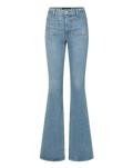 Beverly Patch-Pocket Skinny-Flare Jean