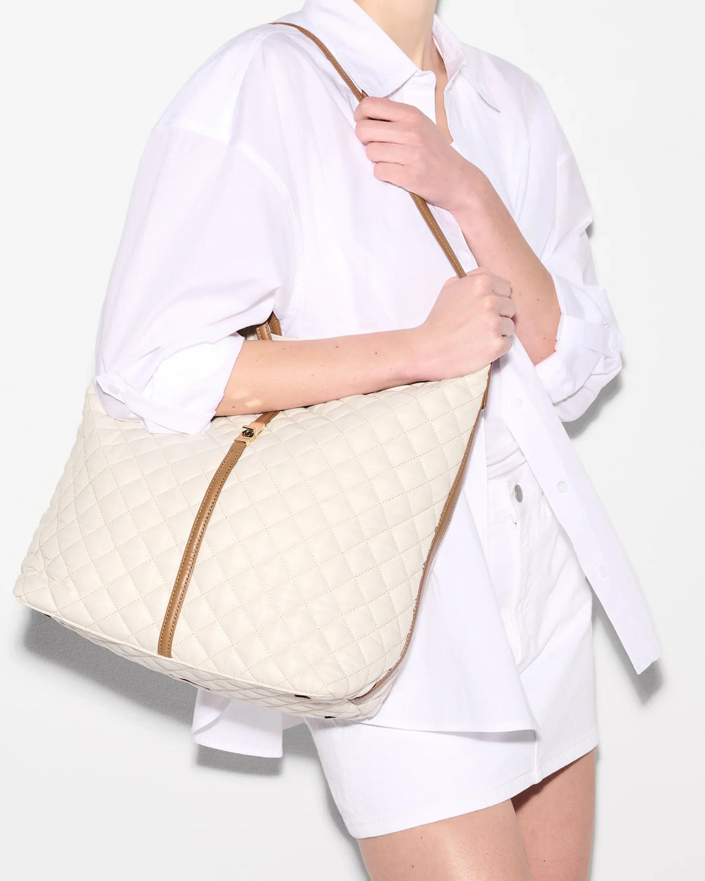 Sandshell with Brown Large Astor Hobo