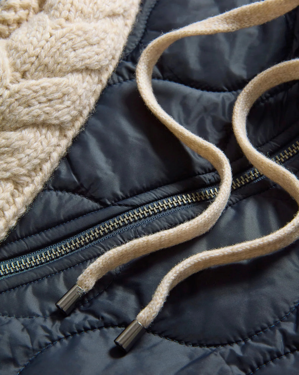Barrows Knit-Sleeve Quilted Jacket