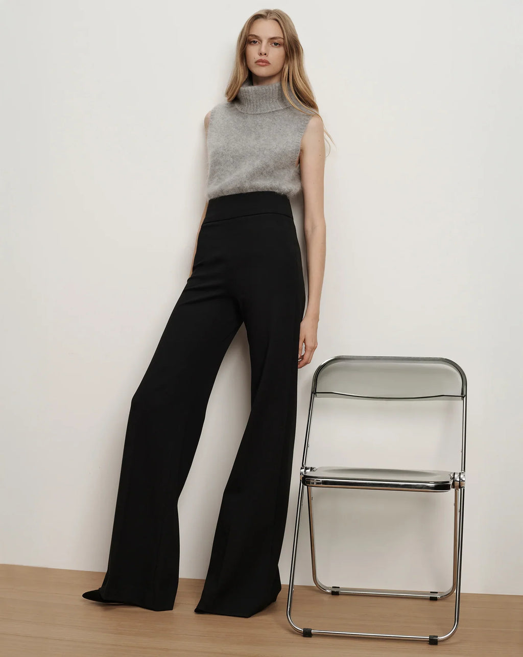 Kalinda Wide-Leg Ponte Pant