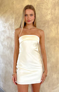 Annie Cream Strapless Mini Dress