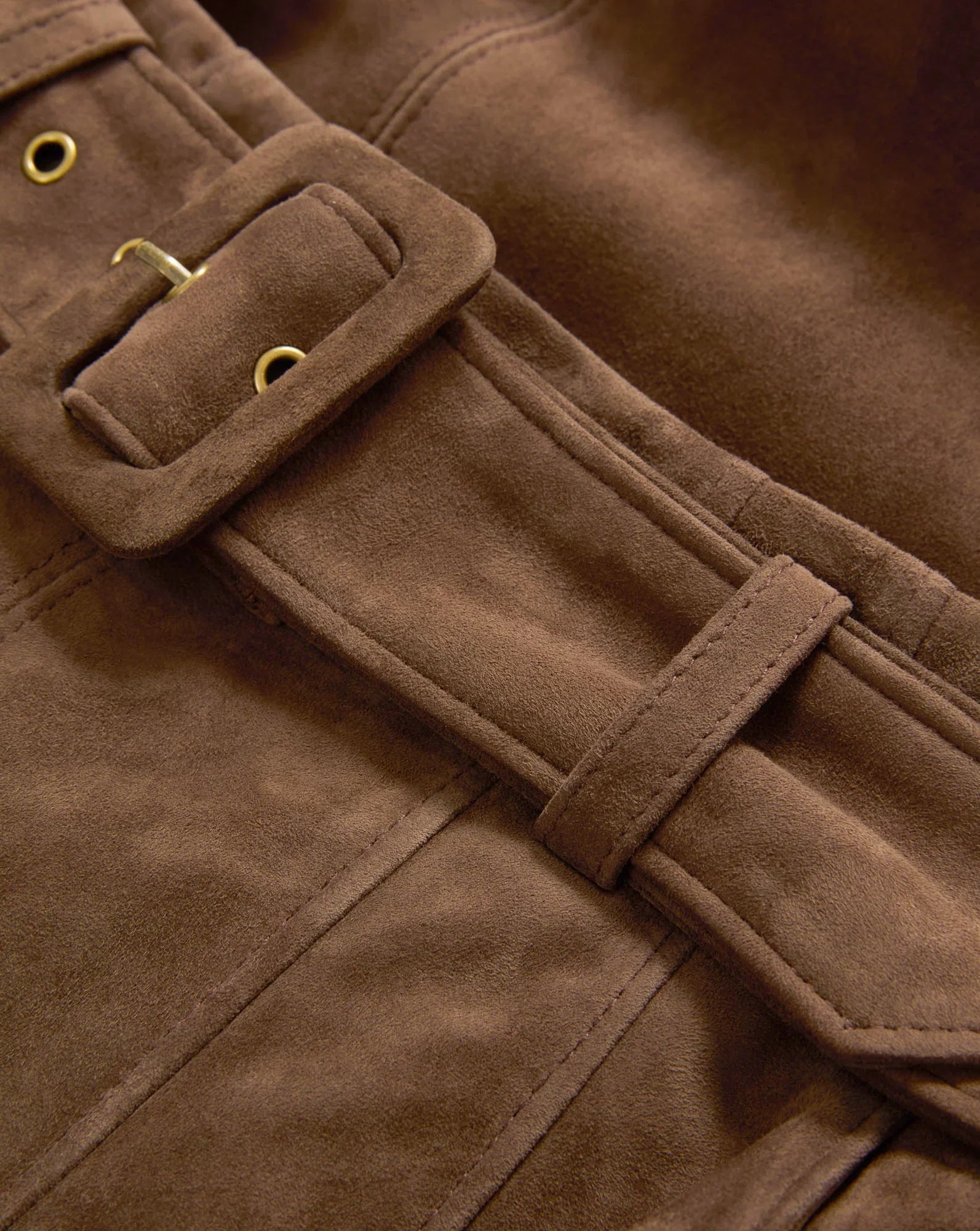 Alexie Suede Midi Skirt