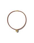 Brown Cord Pendant Necklace
