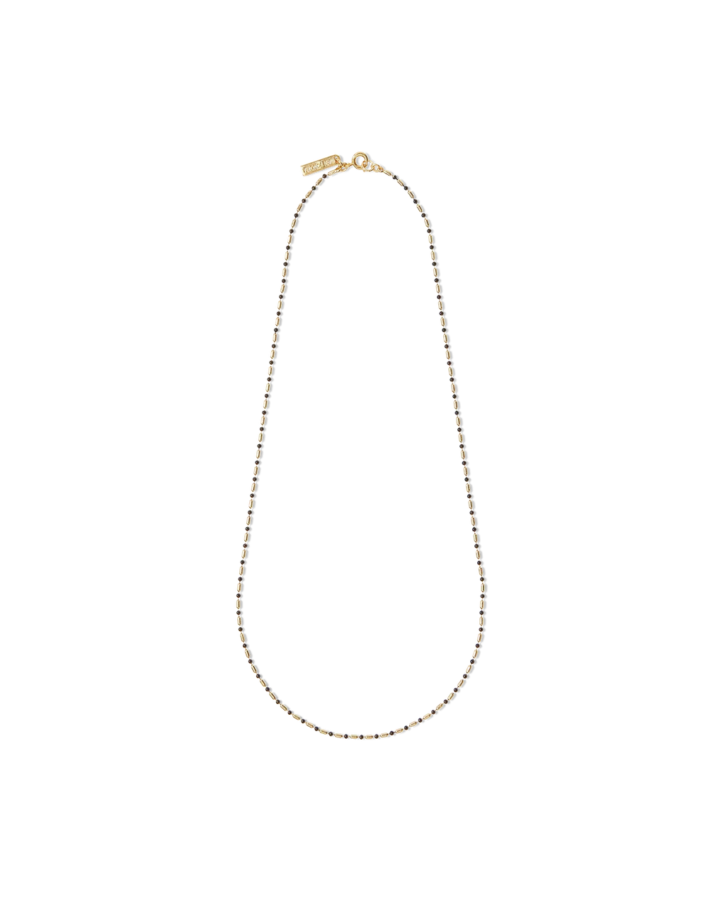Long Enamel Bead Chain Necklace