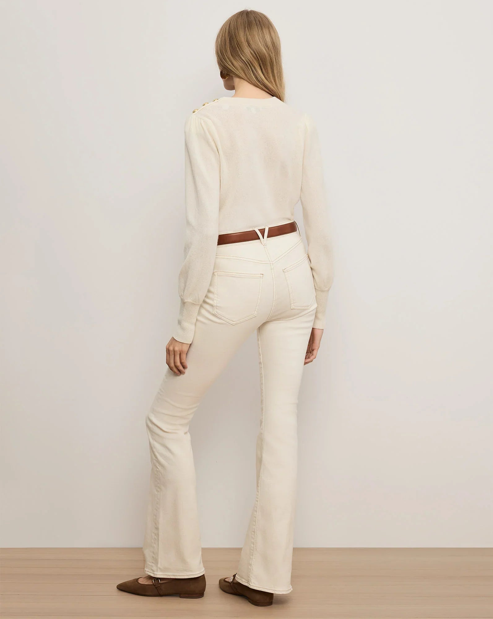 Nelia Cashmere Pullover | Button Accent