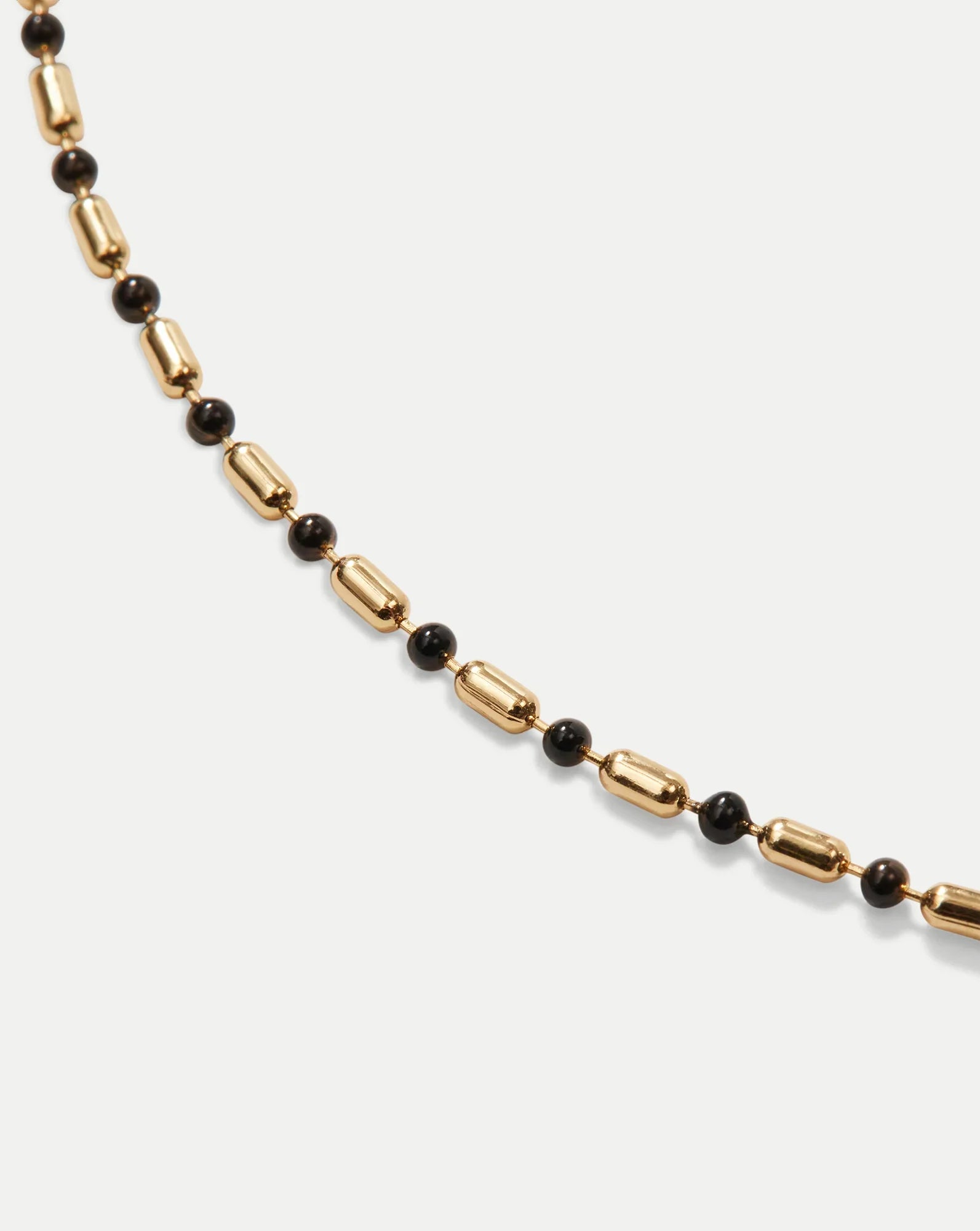 Long Enamel Bead Chain Necklace