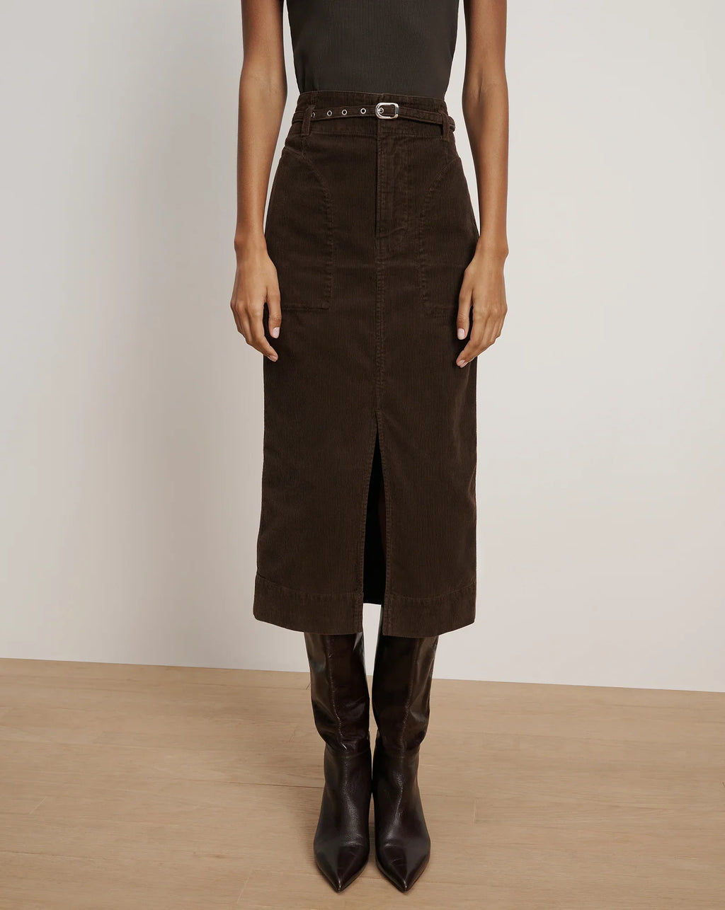 Pavana Corduroy Midi Skirt