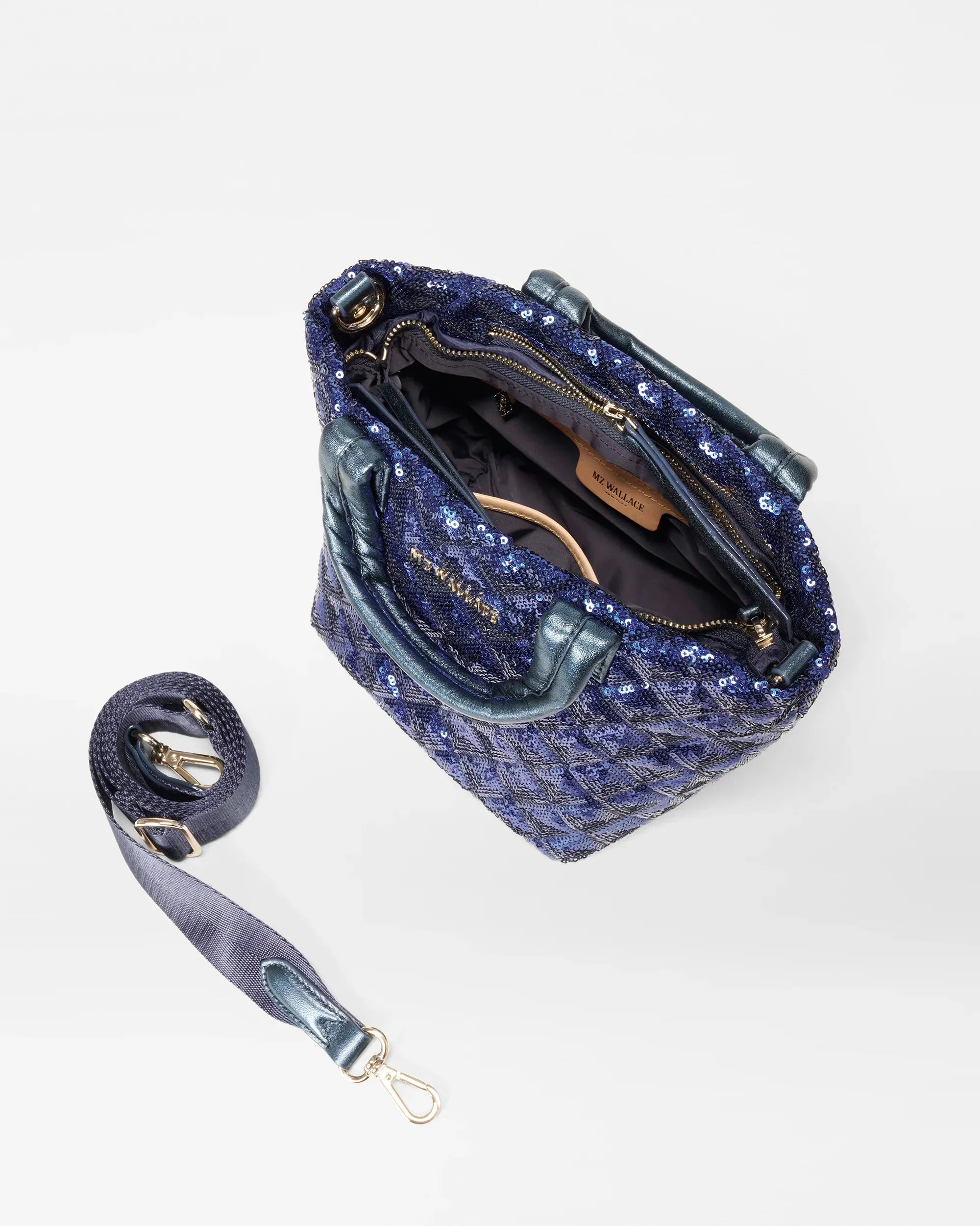Sapphire Sequin Micro Metro Tote Deluxe