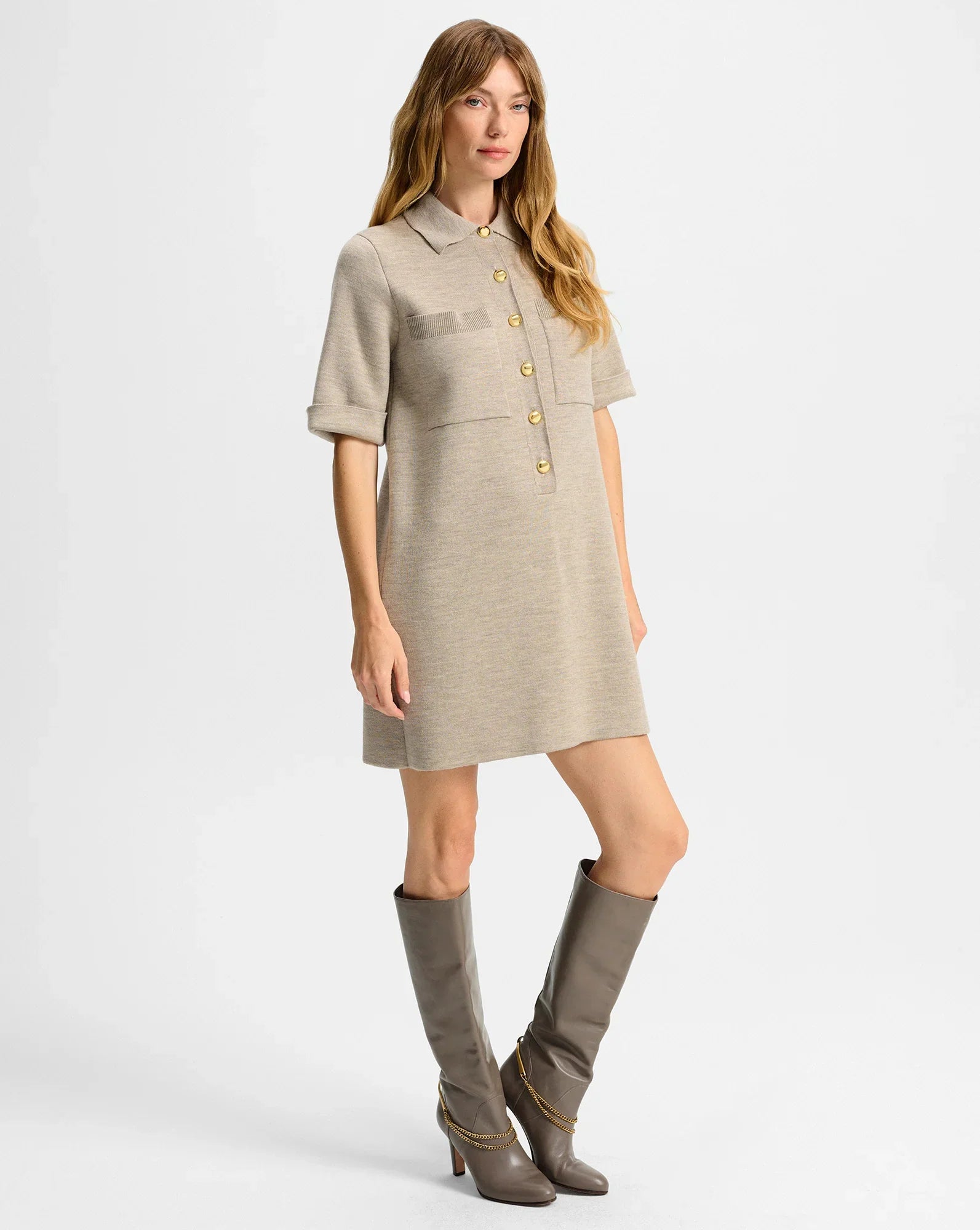 Madden Merino Wool Mini Shirtdress