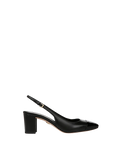 Cecile Leather Cap-Toe Slingback Pump