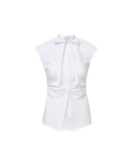 Joon Tie-Neck Button-Down Blouse