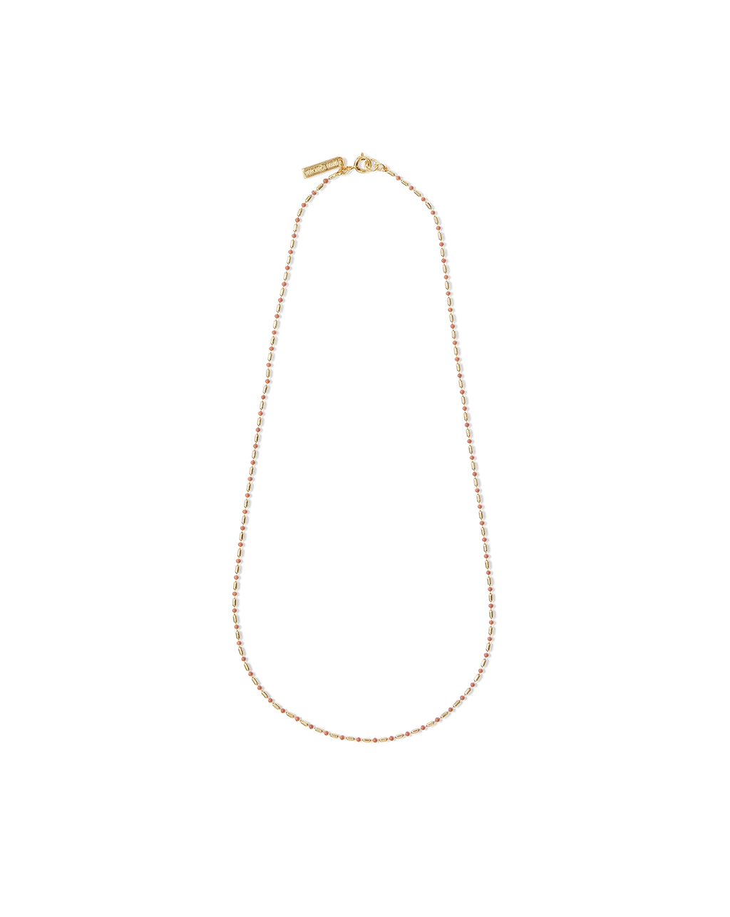 Long Enamel Bead Chain Necklace