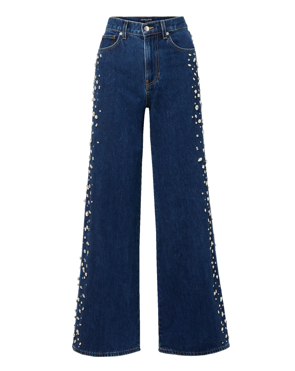 Kasey Embellished Wide-Leg Jean