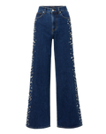 Kasey Embellished Wide-Leg Jean