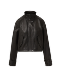 Bateman Cropped Leather Jacket