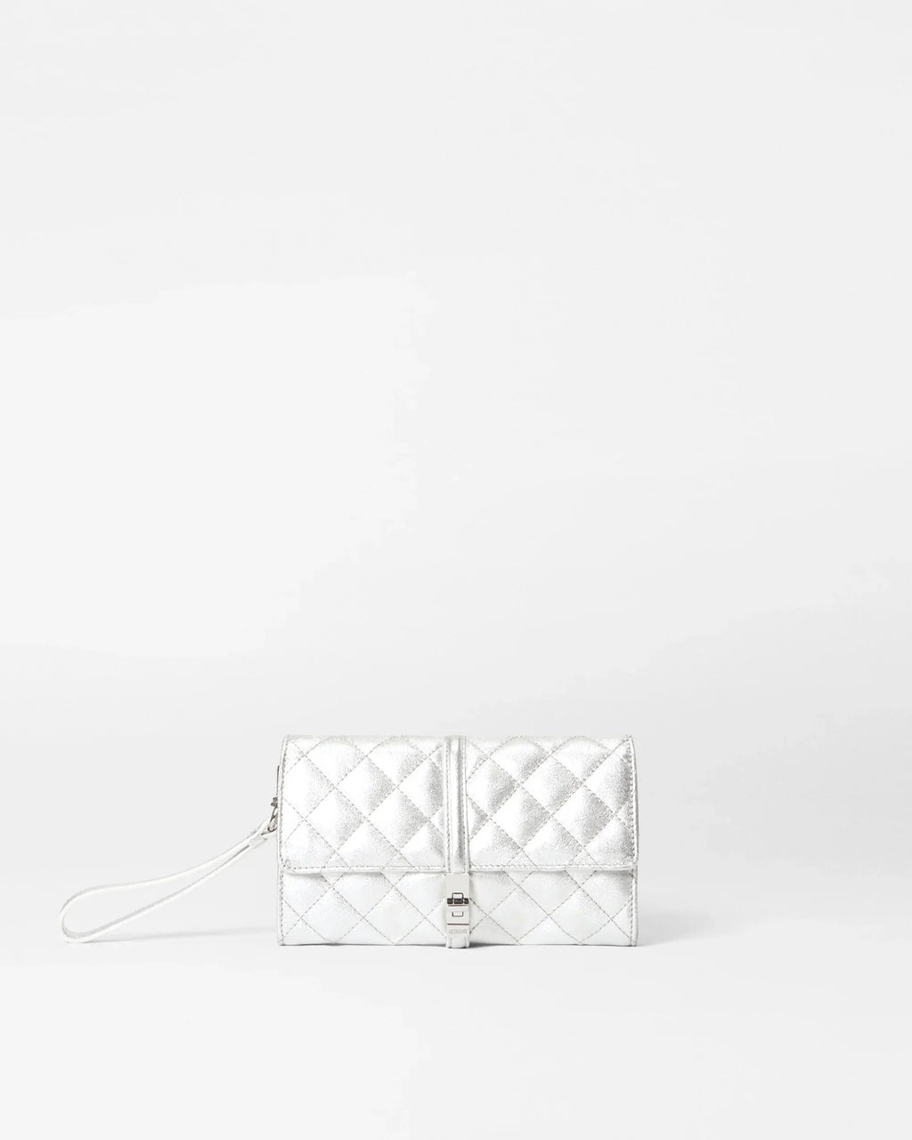 Silver Leather Astor Convertible Crossbody