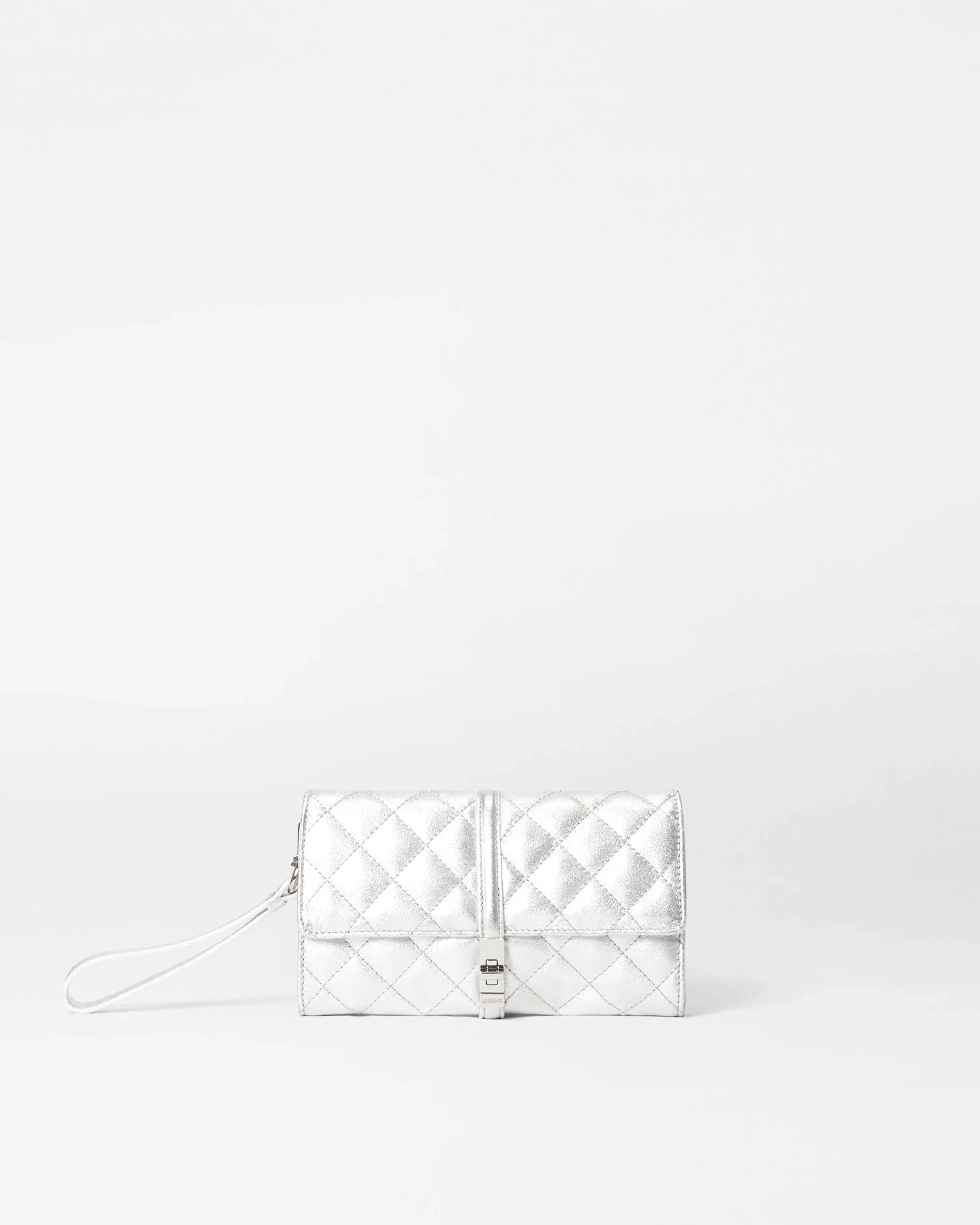 Silver Leather Astor Convertible Crossbody